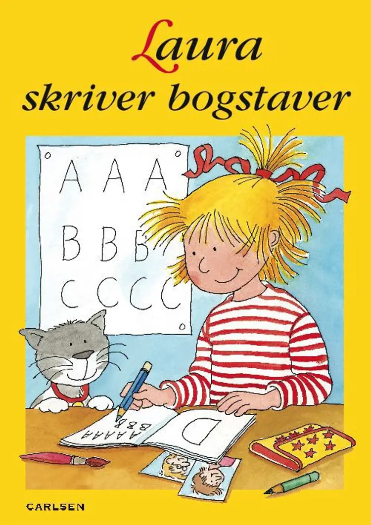 Laura skriver bogstaver