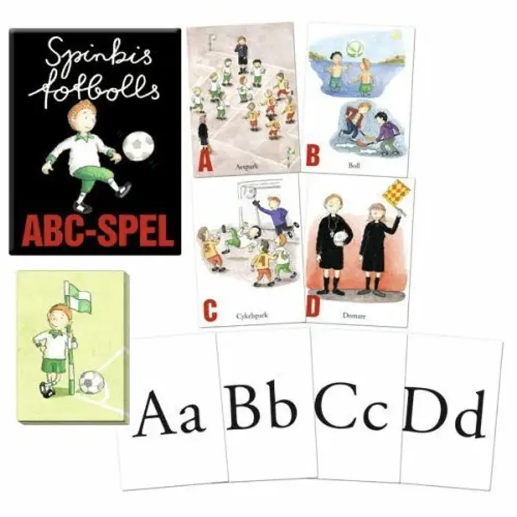 Spinkis fotbolls ABC-spel af Hjelm Förlag