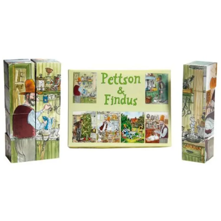 Pettson & Findus billedklodser - 6 klodser  (tapelukning) af Hjelm Förlag