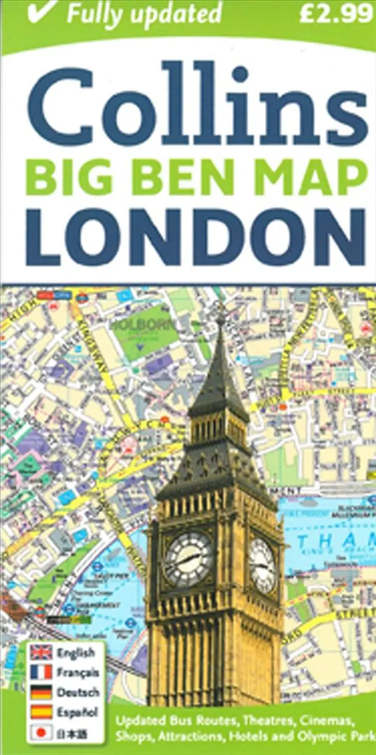 Collins Big Ben Map London af Collins