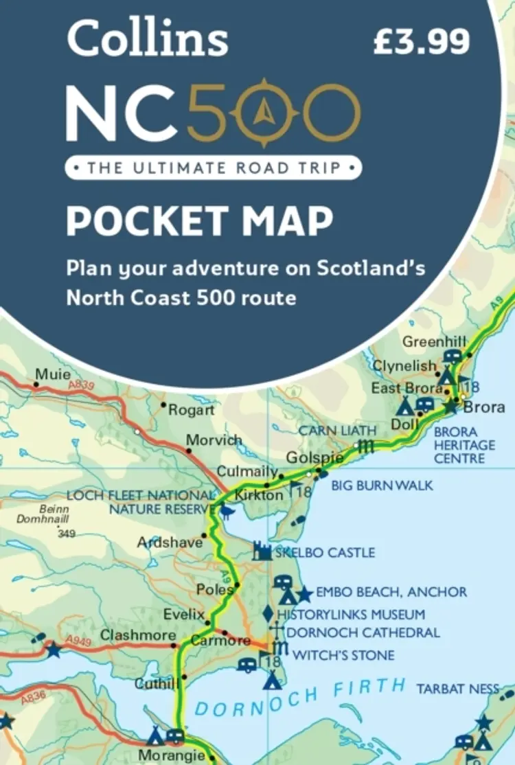 NC500 Pocket Map: Plan your adventure on Scotland's North Coast 500 route - Collins Maps af Collins