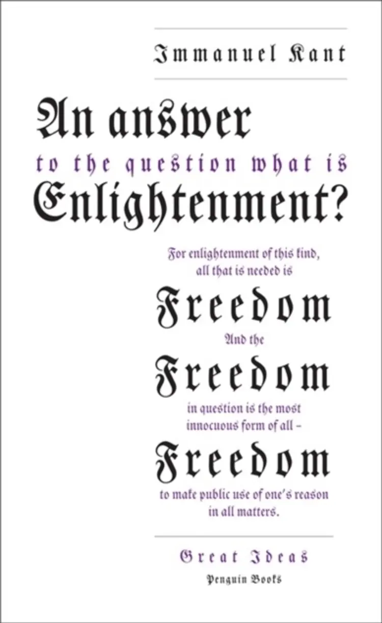WHAT IS ENLIGHTMENT af IMMANUEL KANT
