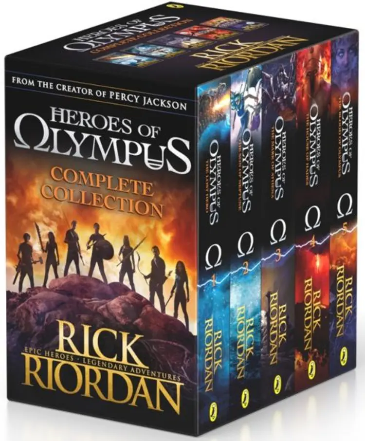 Heroes of Olympus Complete Collection: Lost Hero, Son of Neptune, Mark of Athena, House of Hades, Blood of Olympus af Rick Riordan