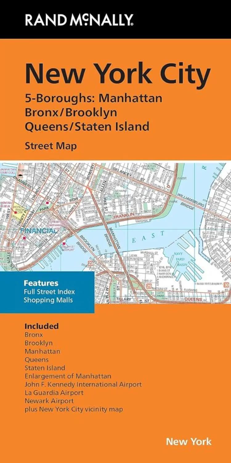 New York City 5 Boroughs : Manhattan, Bronx, Brooklyn, Queens, Staten Island Street Map - Manhattan, Bronx, Brooklyn, Queens, Staten Island Street Map, Rand McNally af Rand McNally