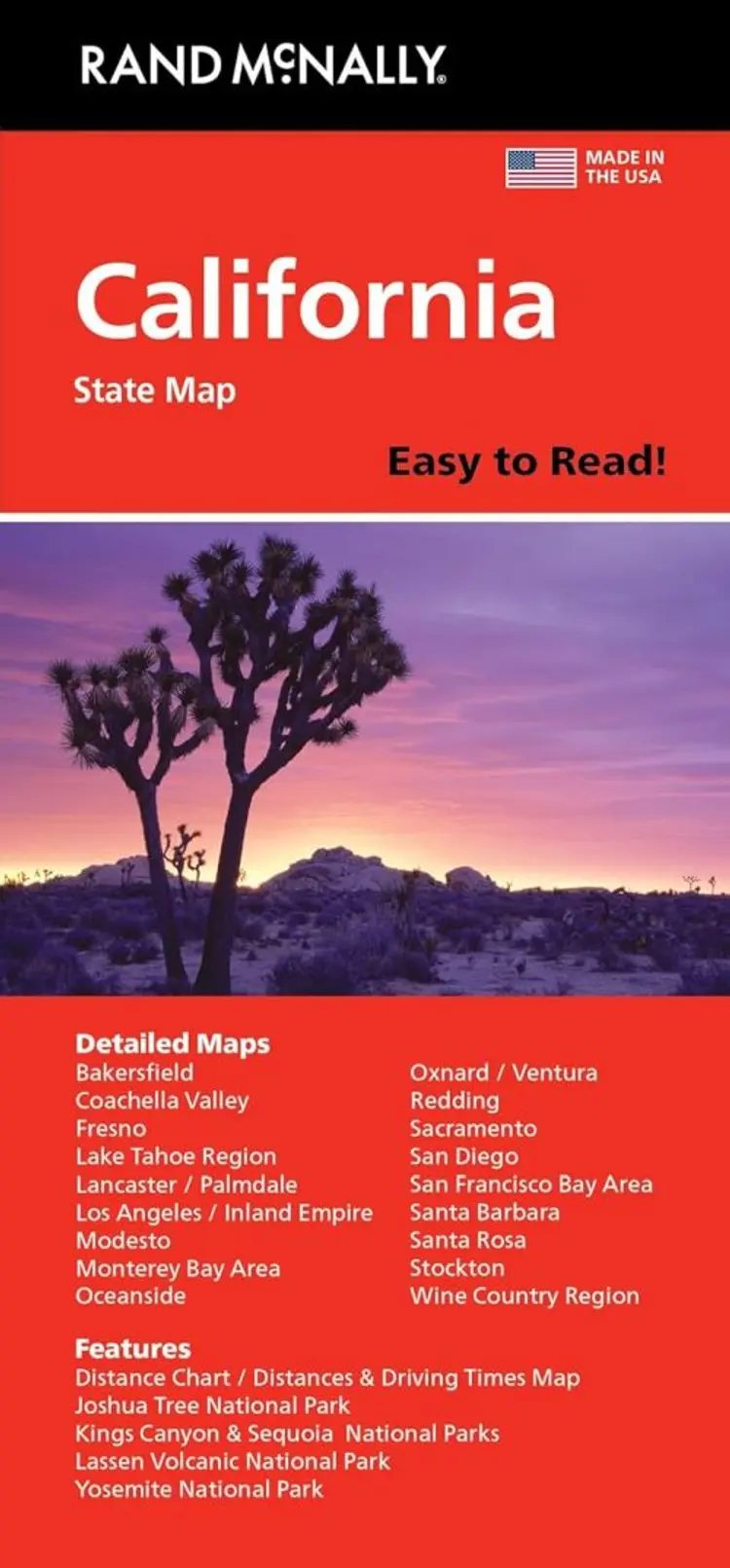 California, Rand McNally Easy to Read State Map af Rand McNally