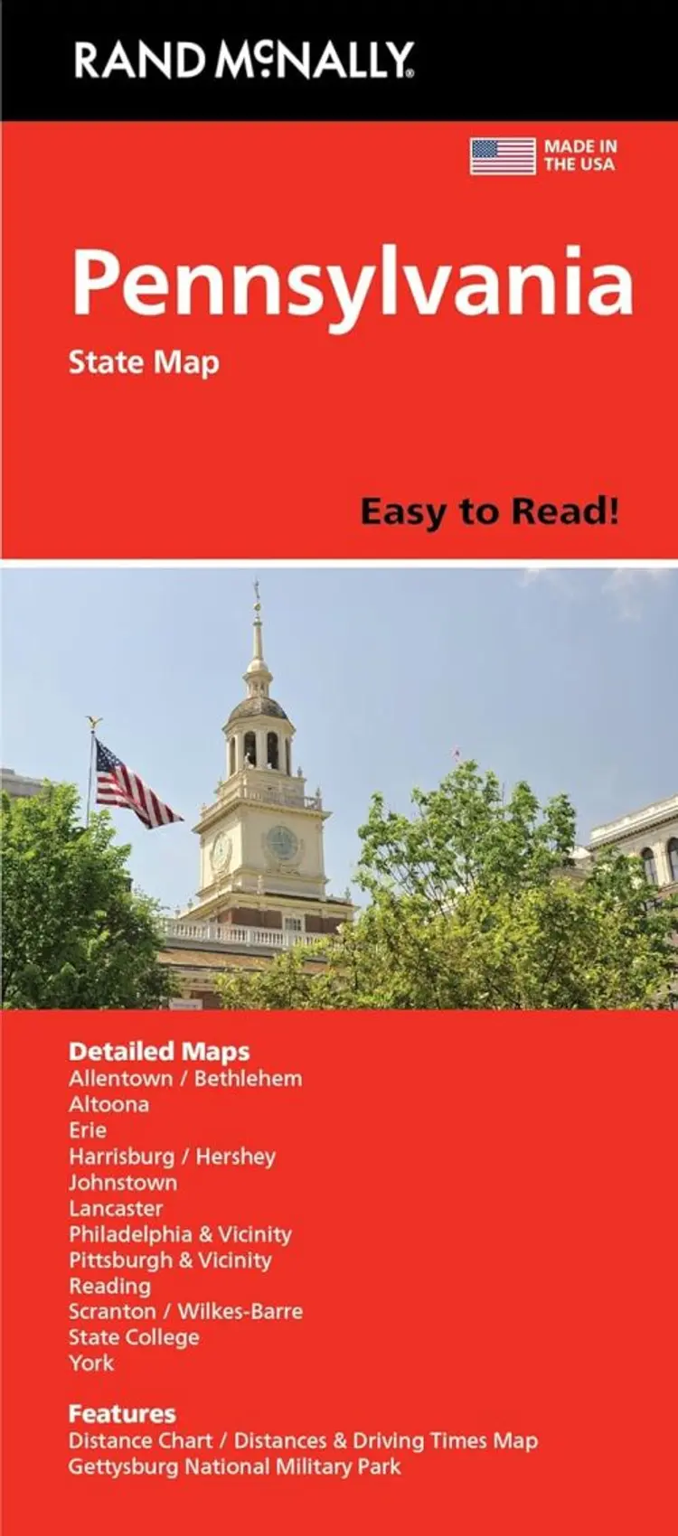 Pennsylvania State MaP af Rand McNally