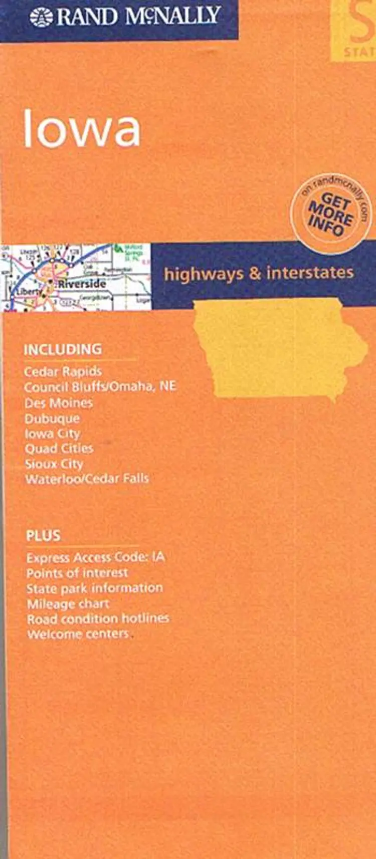 Iowa: Highways & Interstates af Rand McNally