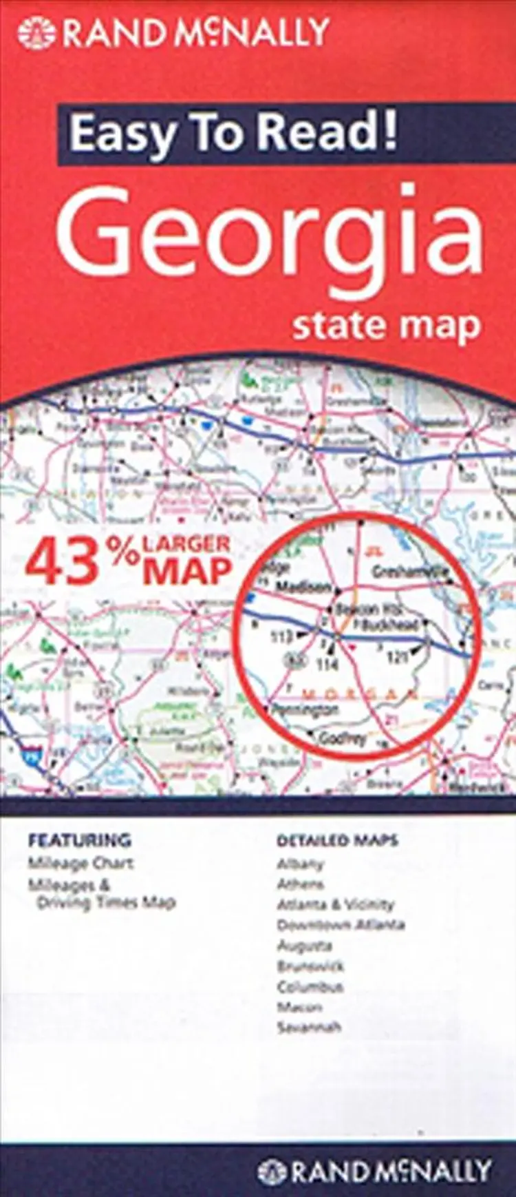 Georgia State Map af Rand McNally
