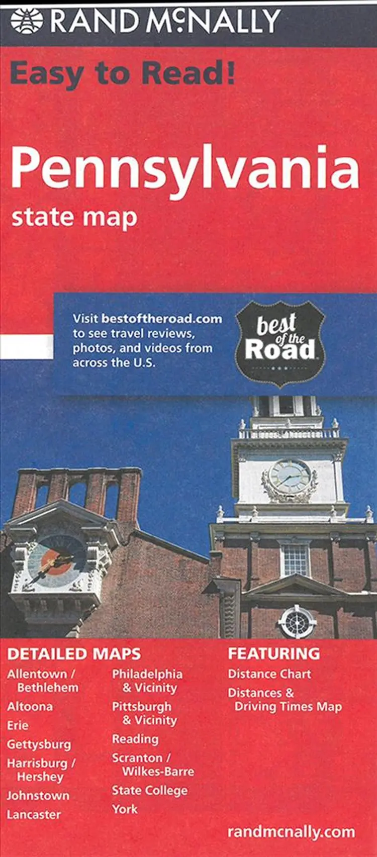 Pennsylvania State Map af Rand McNally