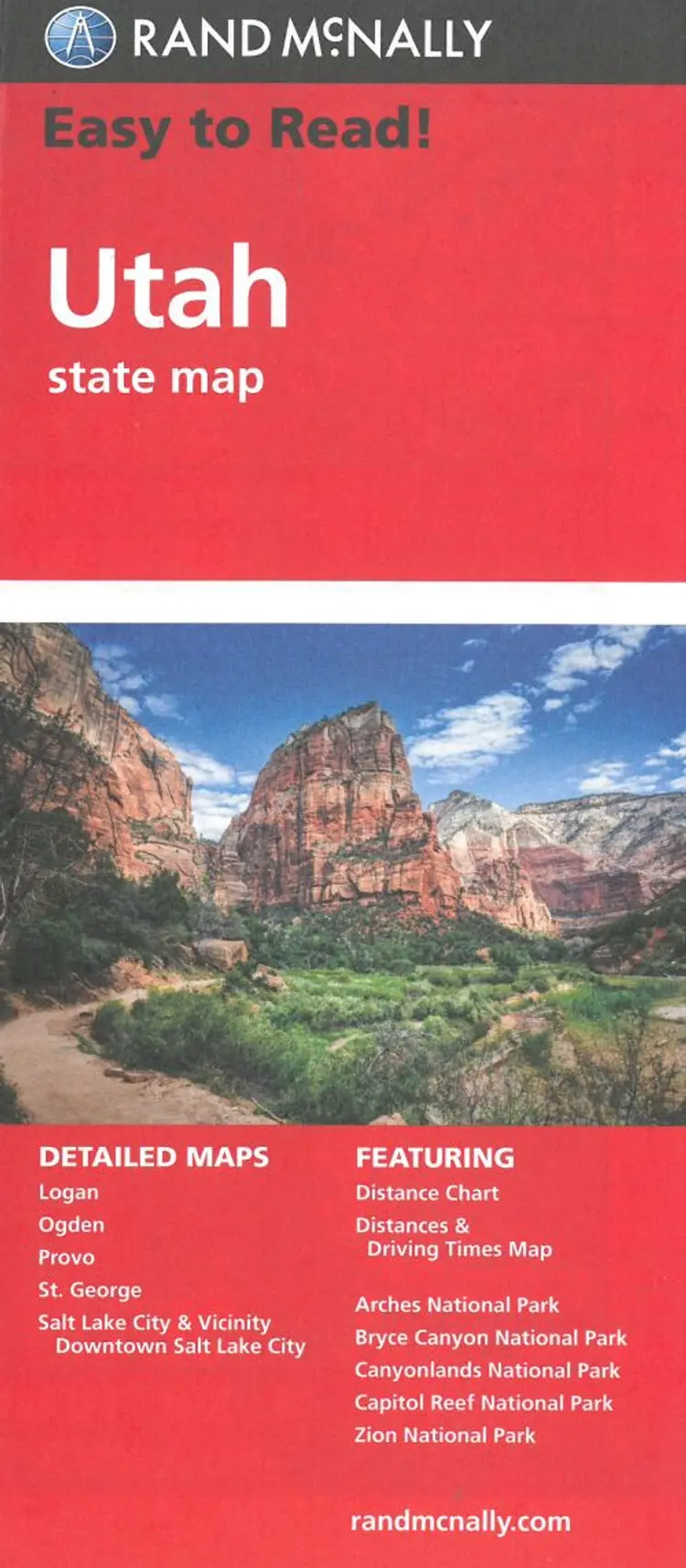 Utah State Map af Rand McNally