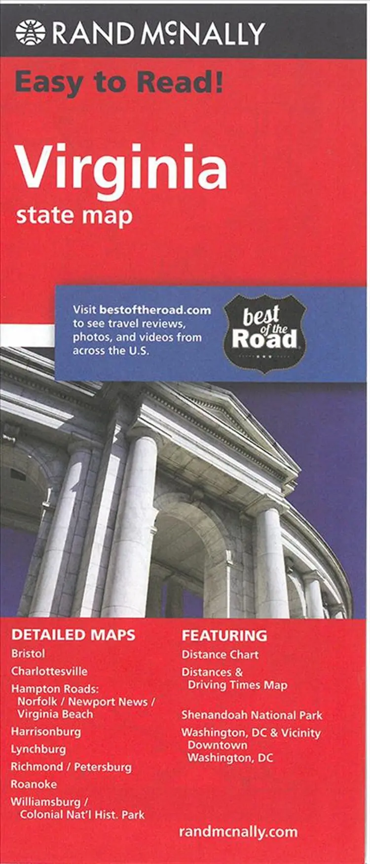 Virginia State Map af Rand McNally