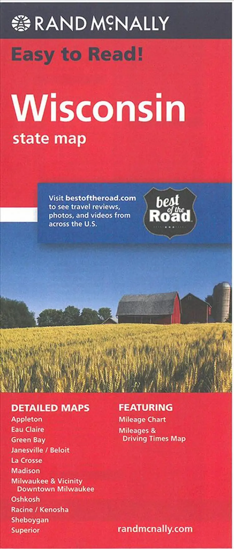 Wisconsin State Map af Rand McNally