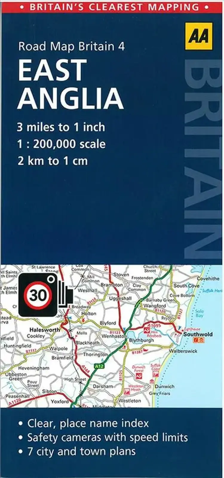 AA Road Map Britain 4: East Anglia af AA