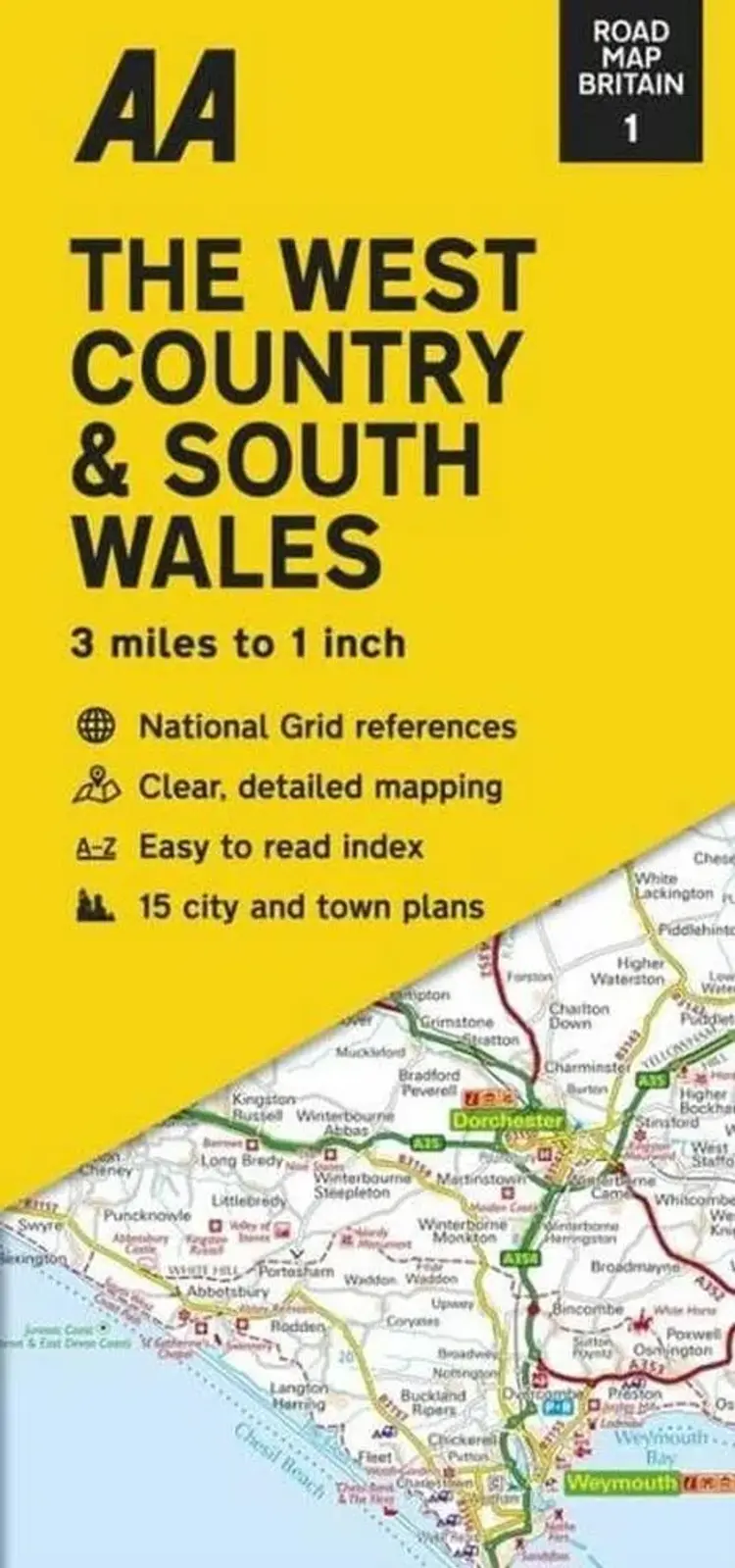 AA Road Map Britain 1: The West Country & South Wales af AA