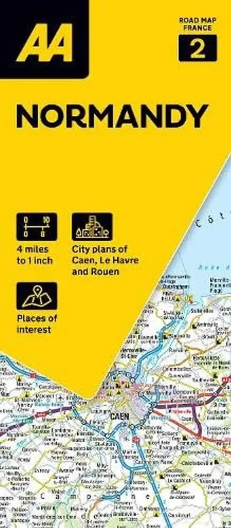 AA Road Map France 2: Normandy af AA