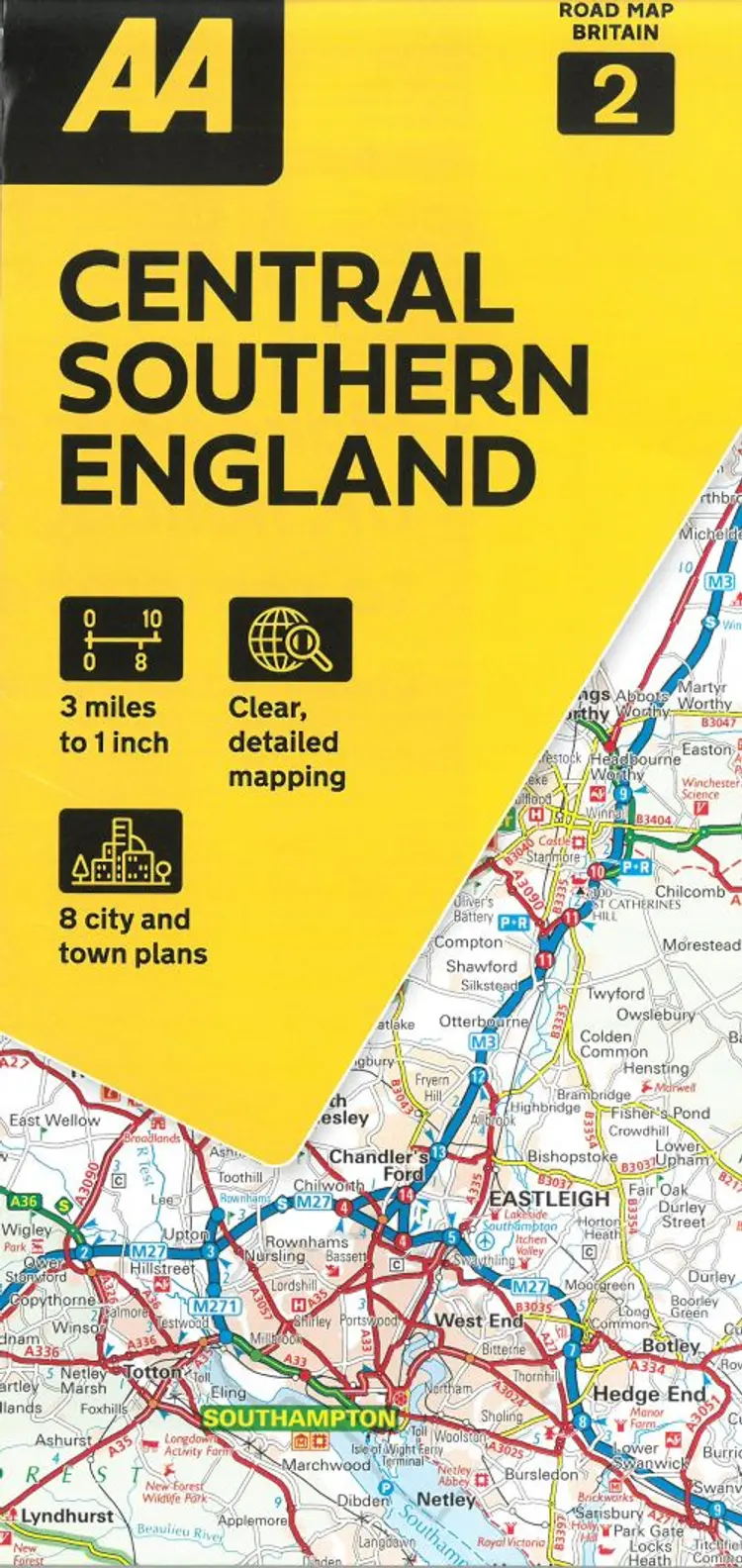 AA Road Map Britain 2: Central Southern England af AA