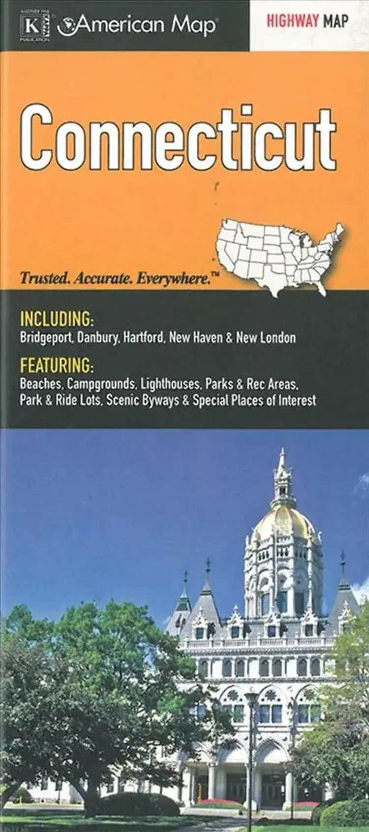 Connecticut Highway Map, American Map