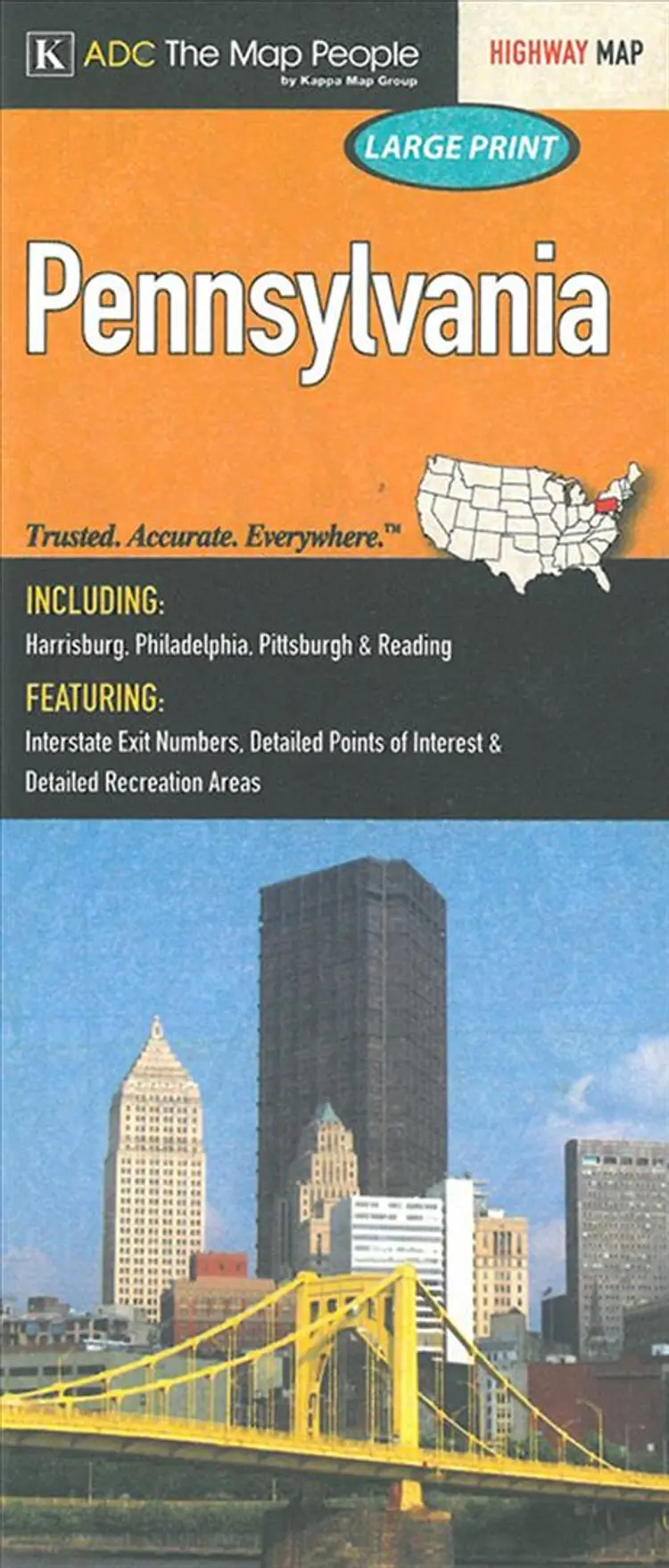 Pennsylvania Highway Map af KappaMap