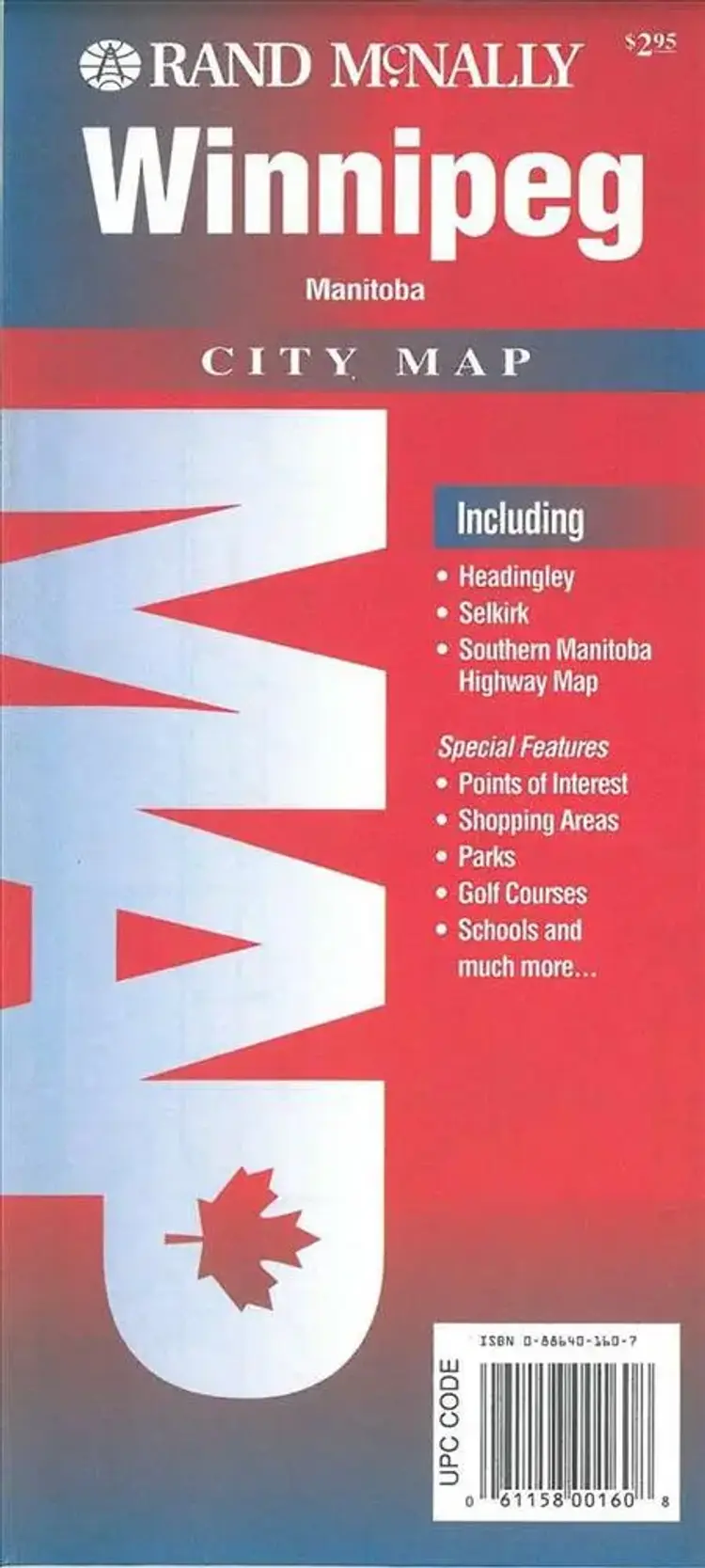 Winnipeg City Map af Rand McNally
