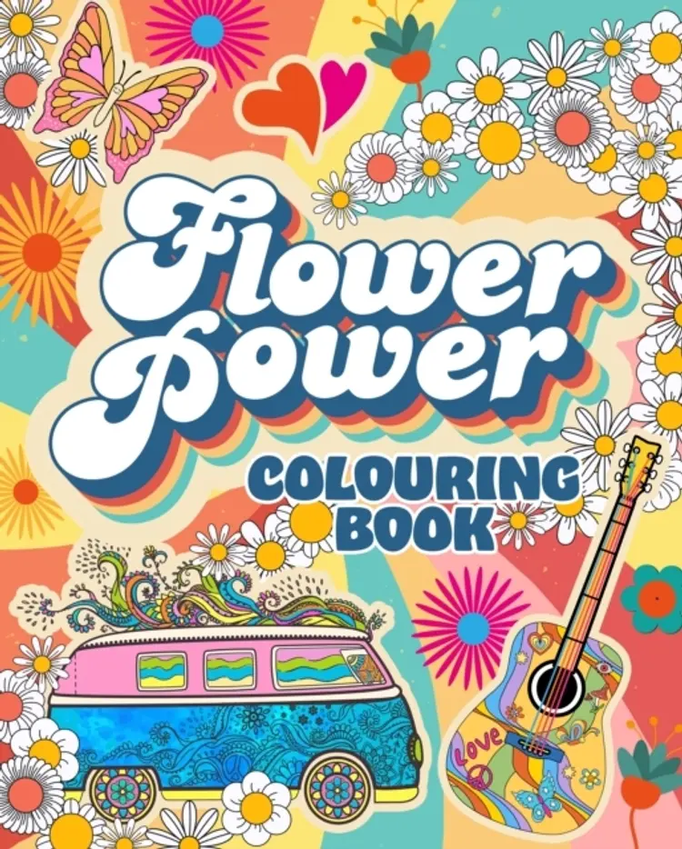 Flower Power Colouring Book af Tansy Willow