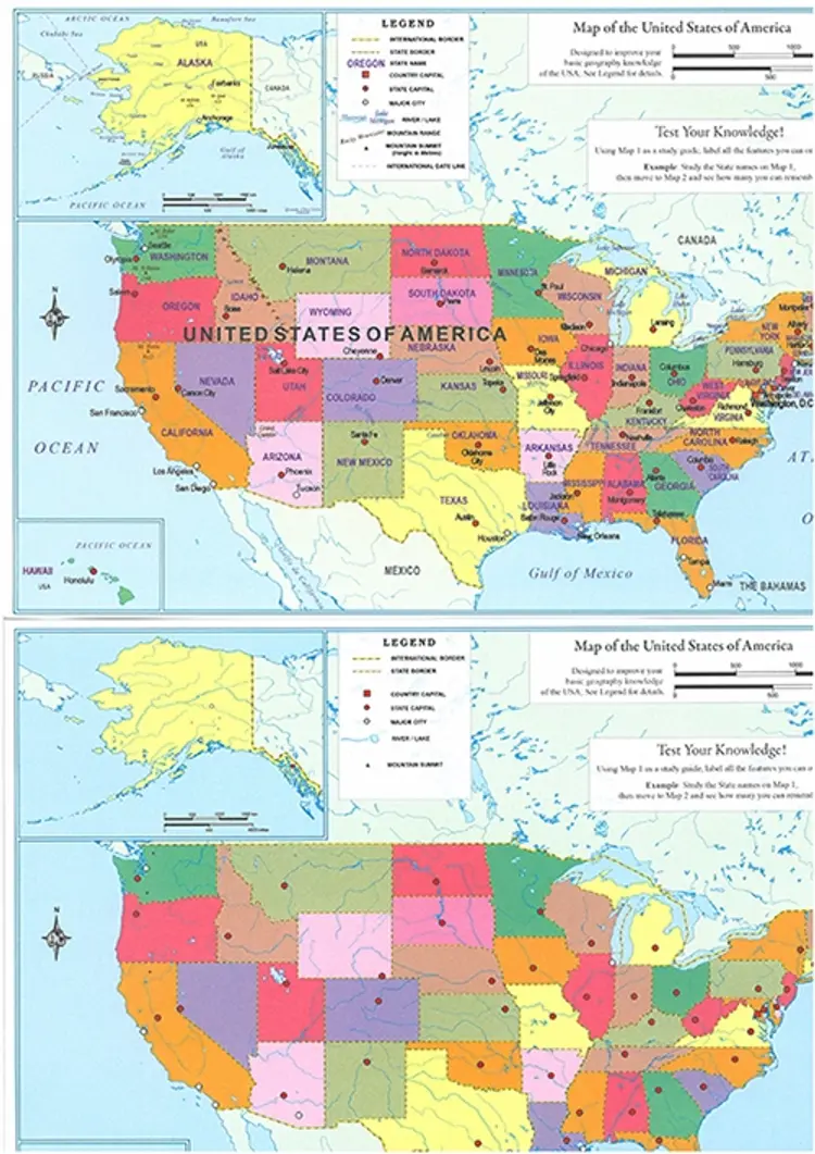 USA Educational Map Set af ITM Publications