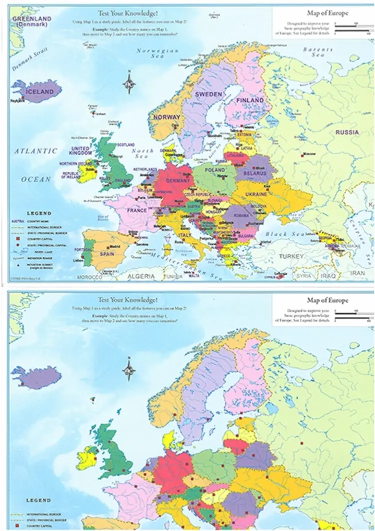 Europe Educational Map Set af ITM Publications