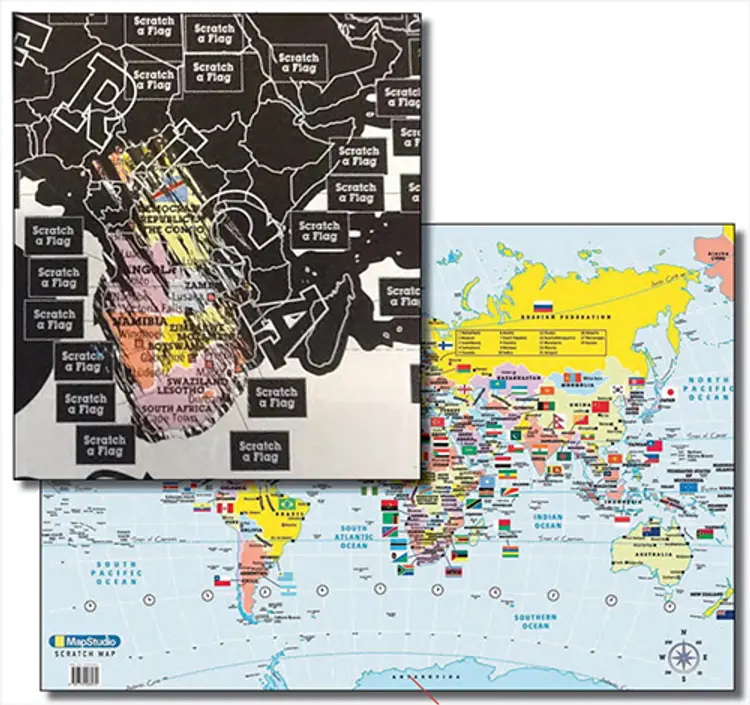 World Scratch Map Deluxe af Map Studio