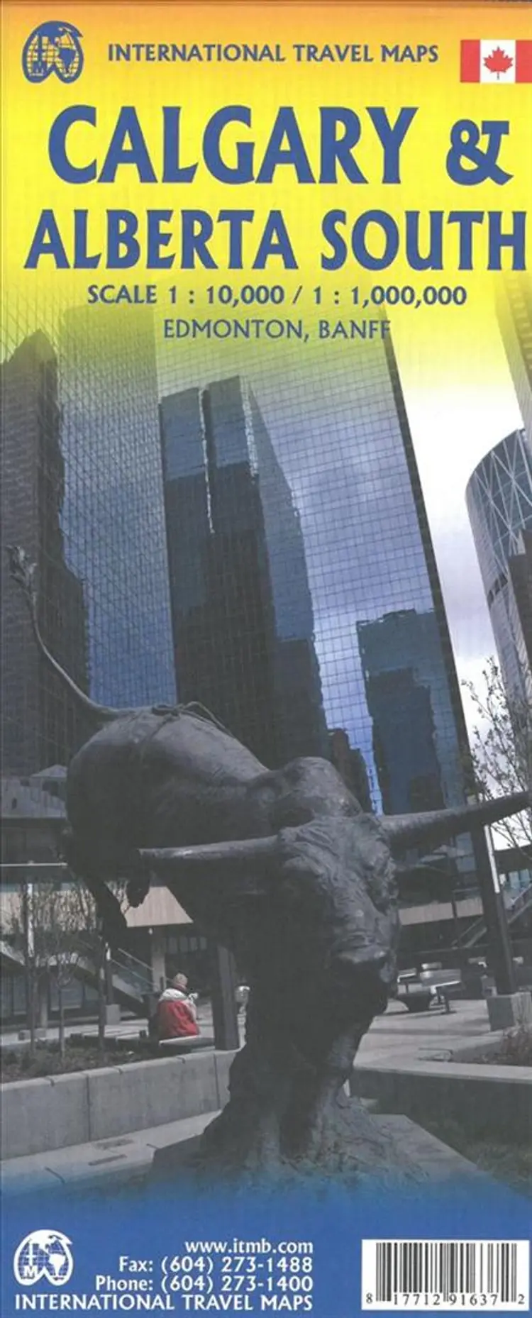 Calgary & Southern Alberta Travel Reference Map af ITM Publications