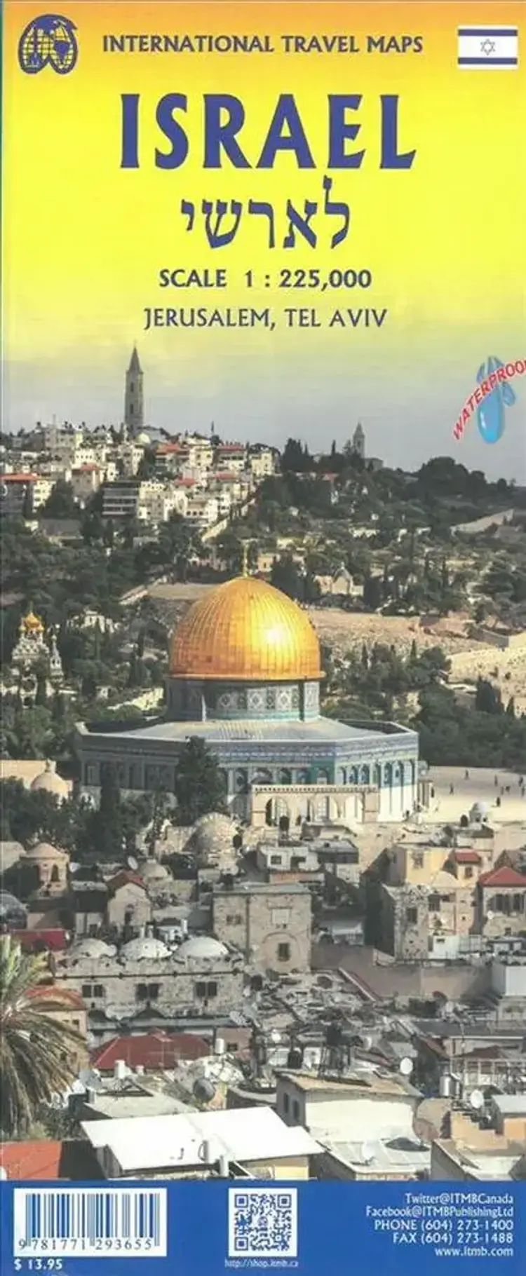 Israel & Palestine Travel Map af ITM Publications