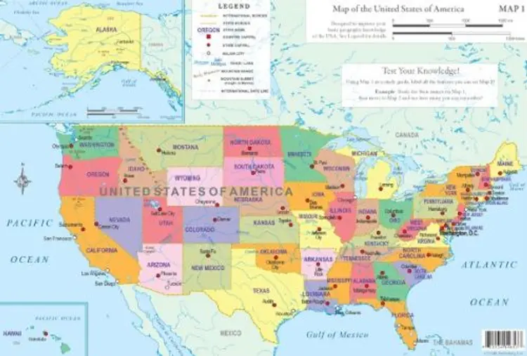 USA Educational Map Set af ITM Publications