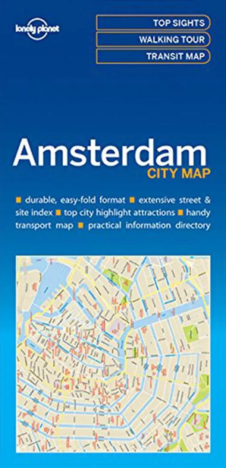 Amsterdam City Map af Lonely Planet