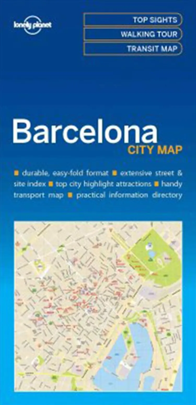 Barcelona City Map af Lonely Planet