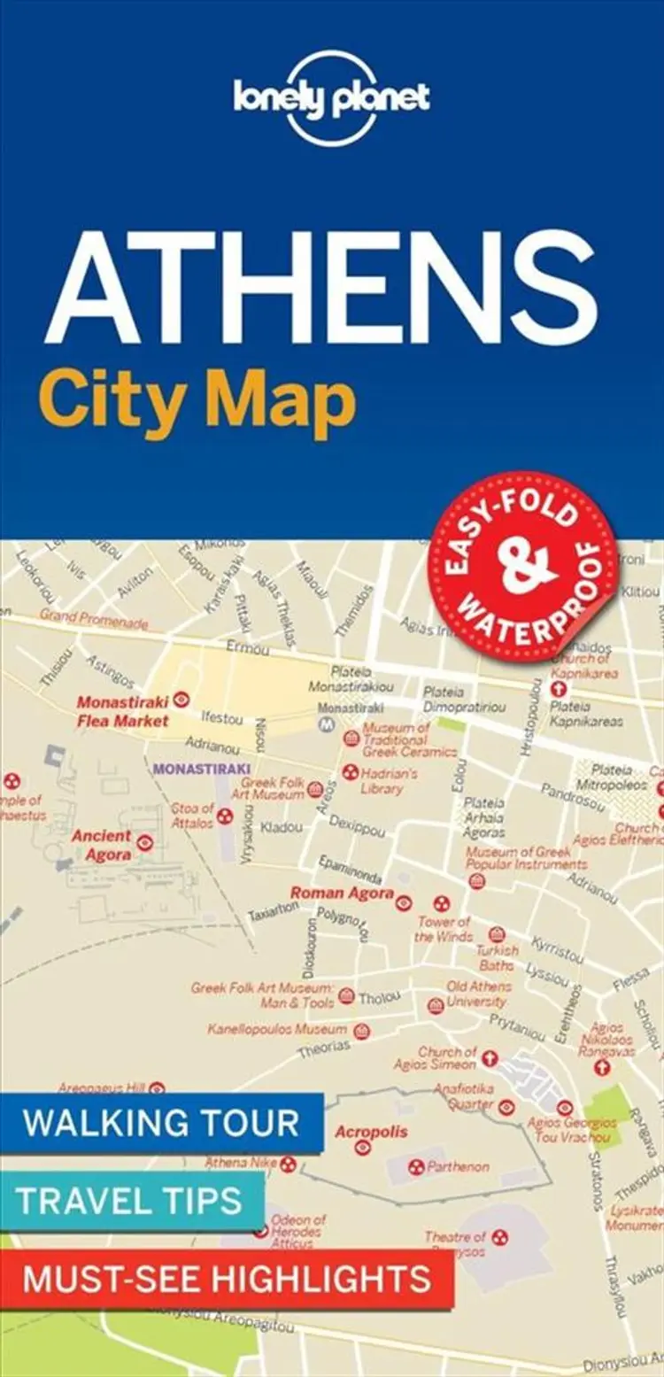Athens City Map af Lonely Planet