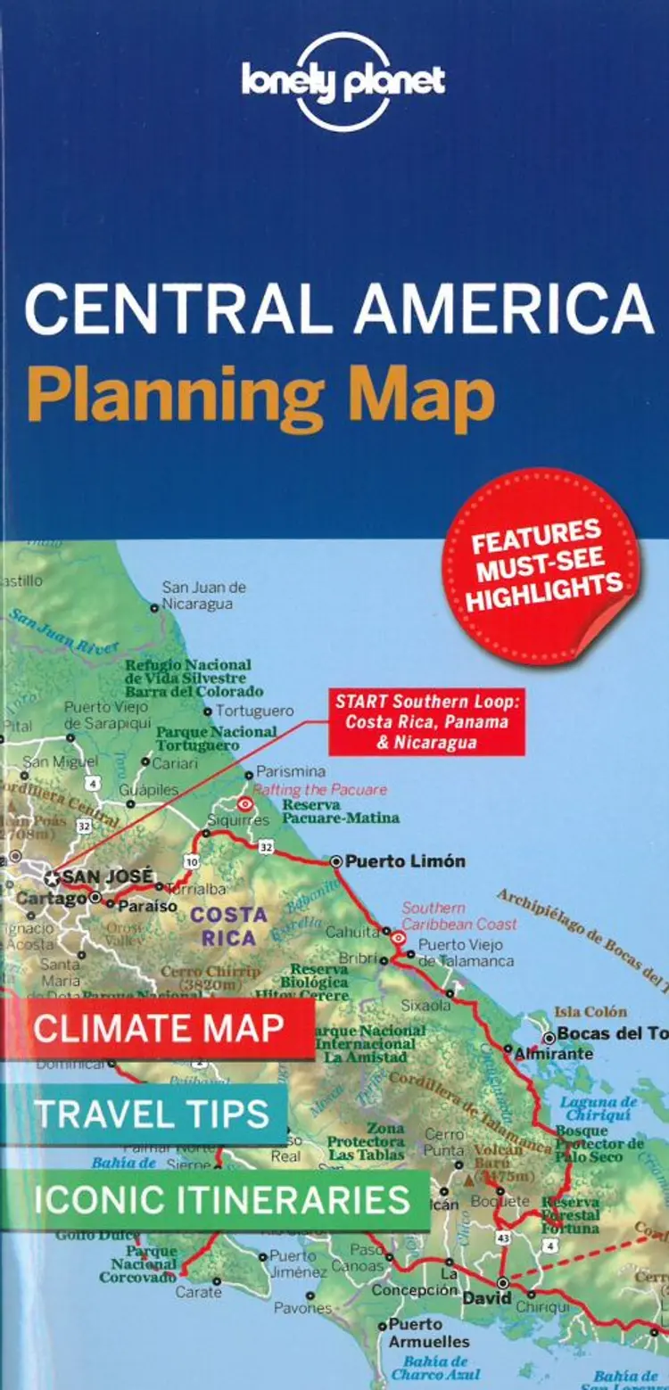 Lonely Planet Planning Map: Central America af Lonely Planet