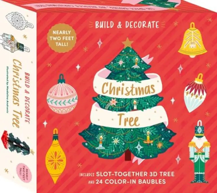 Build & Decorate: Christmas Tree: Includes slot together 3d tree & 24 colour-in baubles af Madalina Andronic