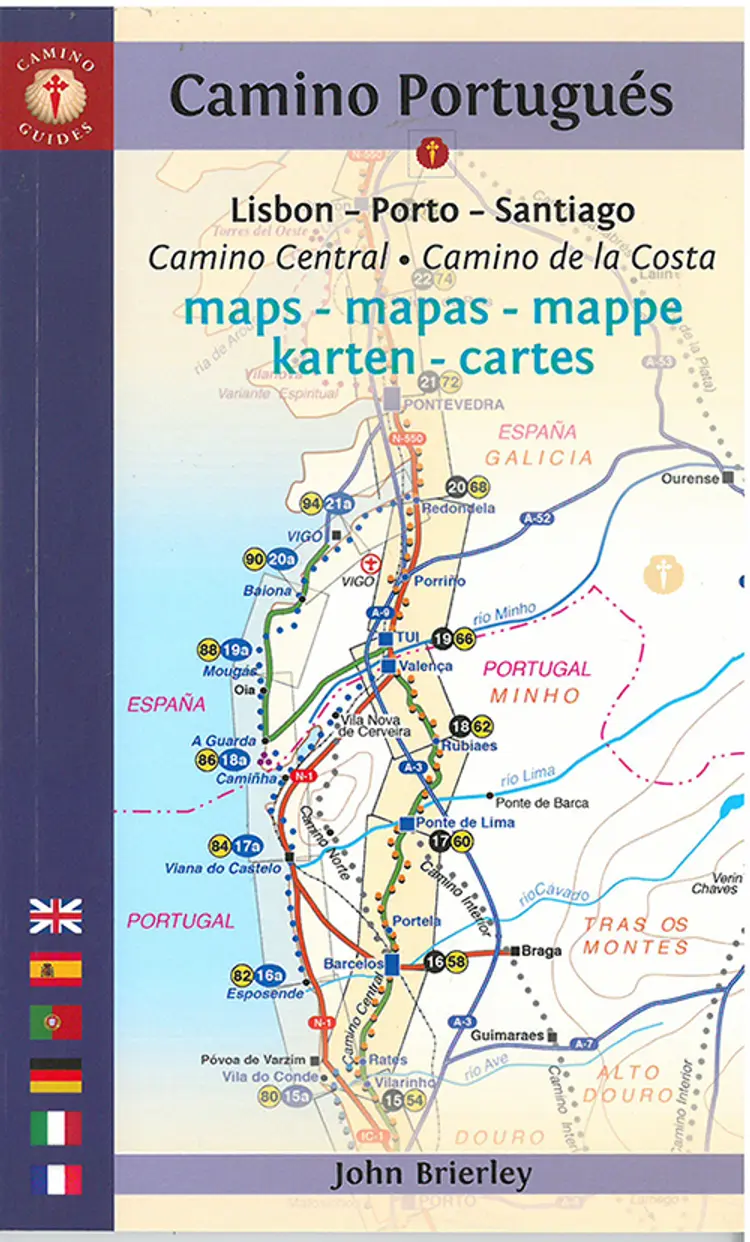 Camino Portugues, Camino Central - Camino de la Costa Maps: Lisboa - Porto - Santiago af John Brierley