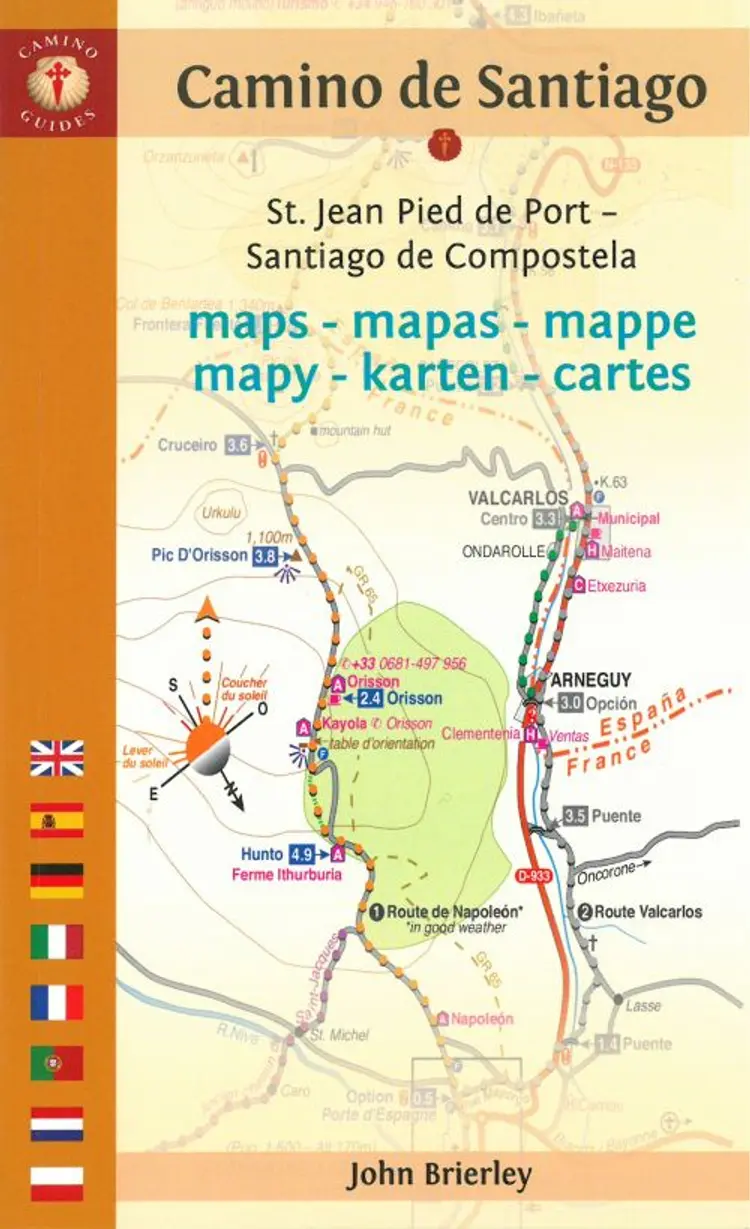 Camino de Santiago Maps: St. Jean Pied de Port - Santiago de Compostela af John Brierley