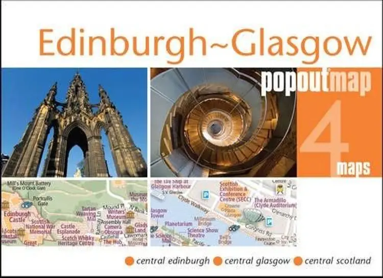 Edinburgh Glasgow Popout Map