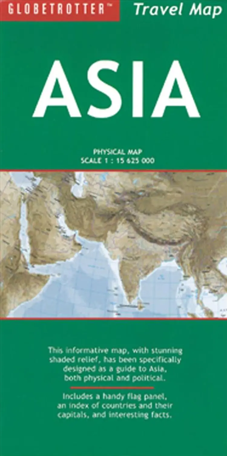 Asia: Physical & Political Map Travel Map