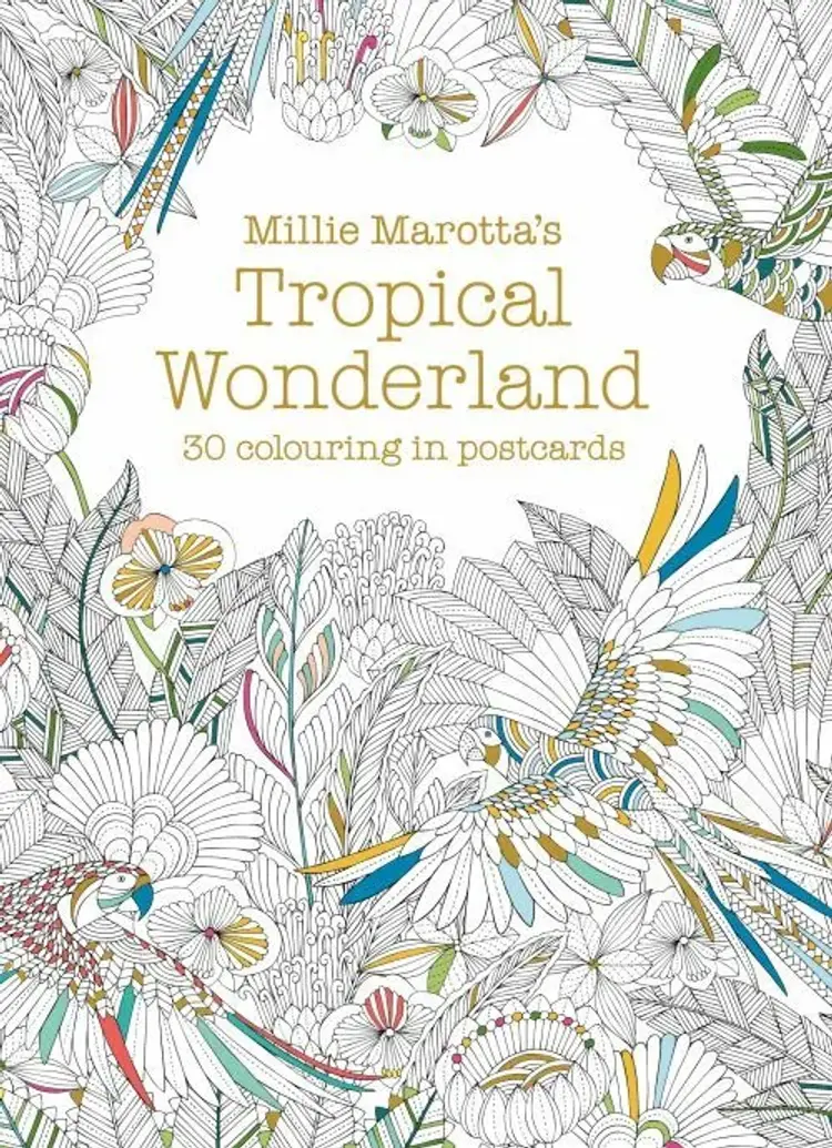 Millie Marotta's Tropical Wonderland Postcard Book: 30 colouring in postcards af Millie Marotta