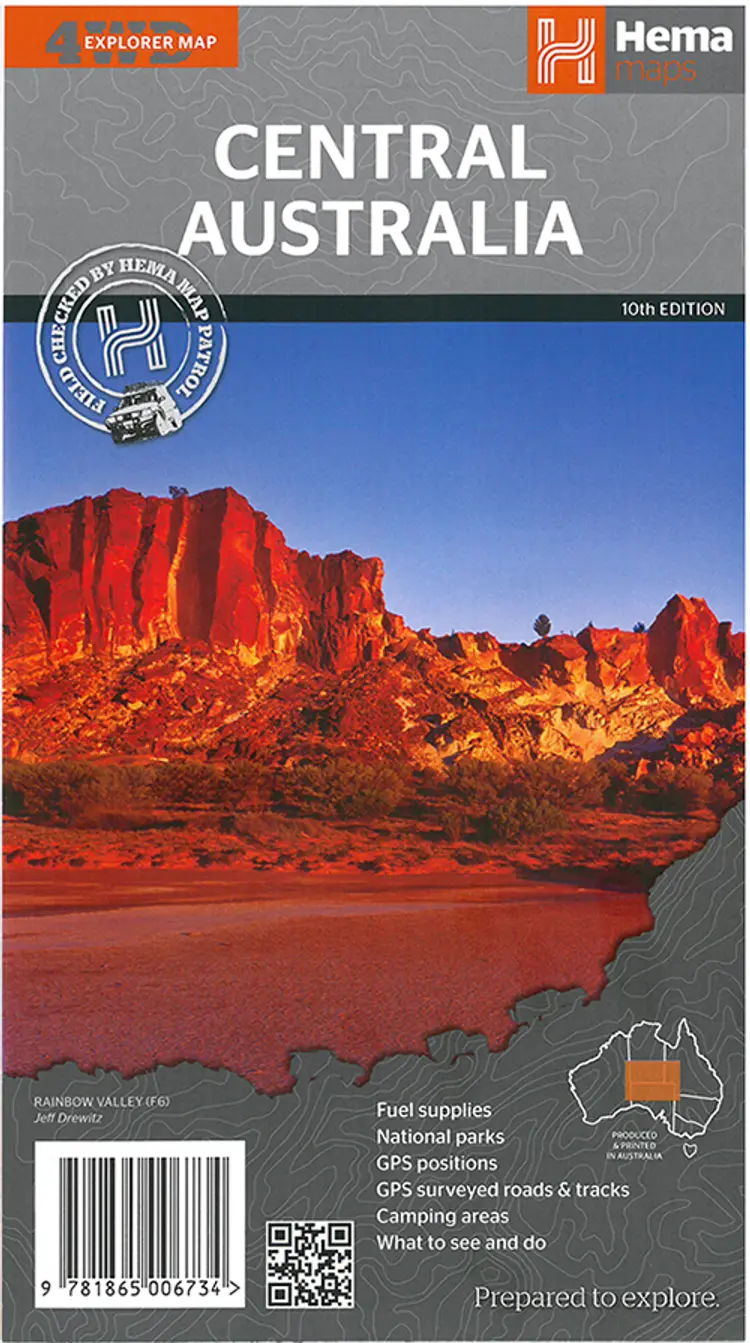Central Australia af Hema Maps