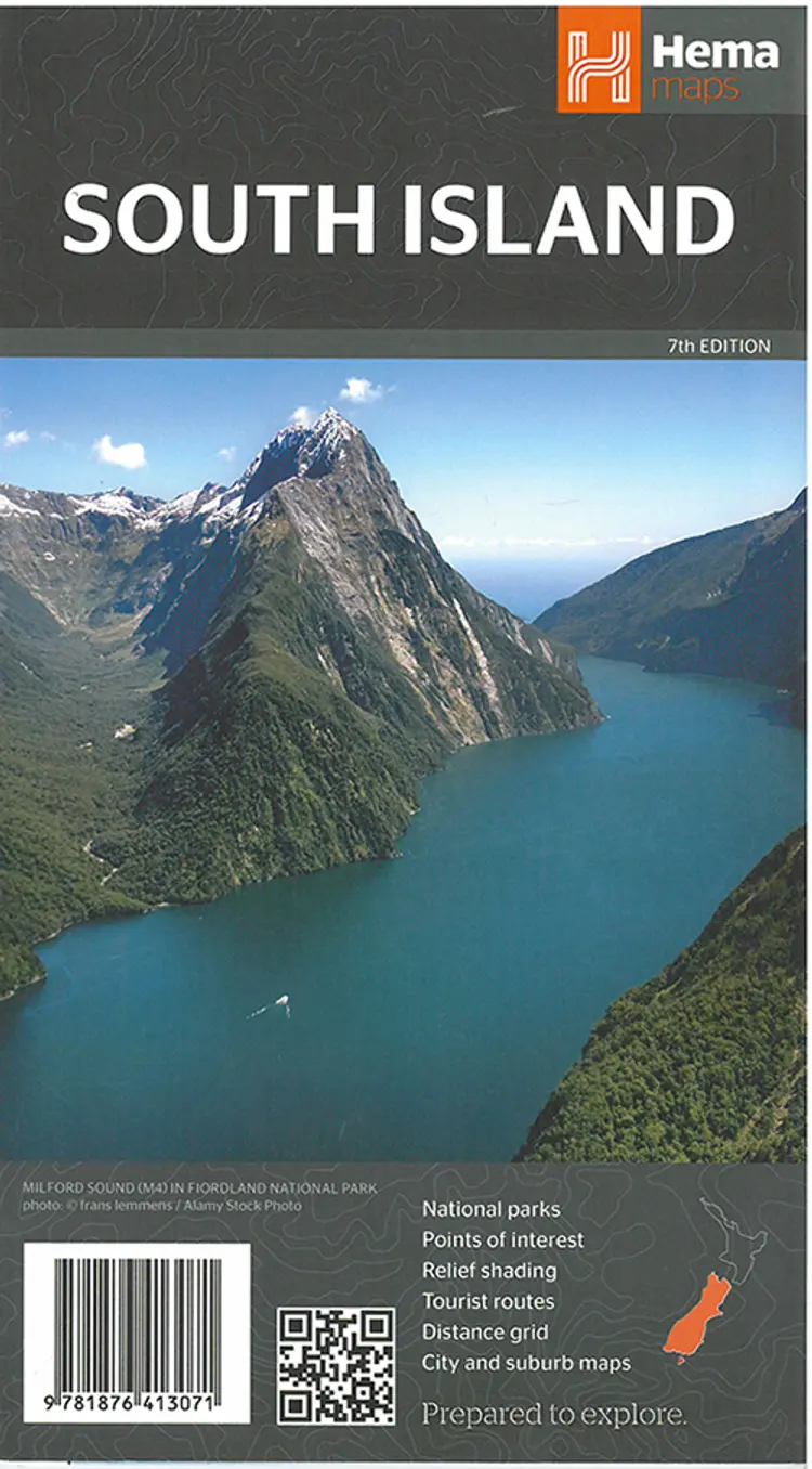 New Zealand: South Island Map af Hema Maps