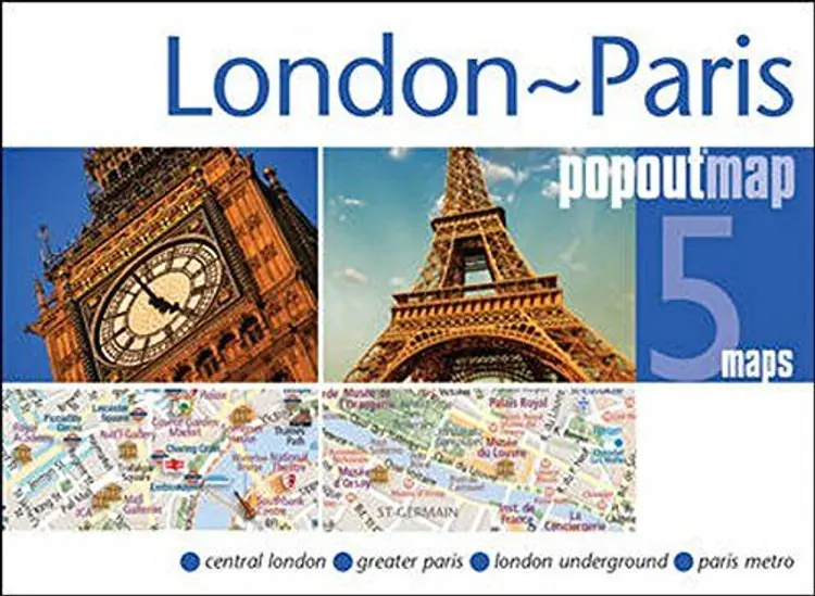 London Paris Popout Map af Popout Map