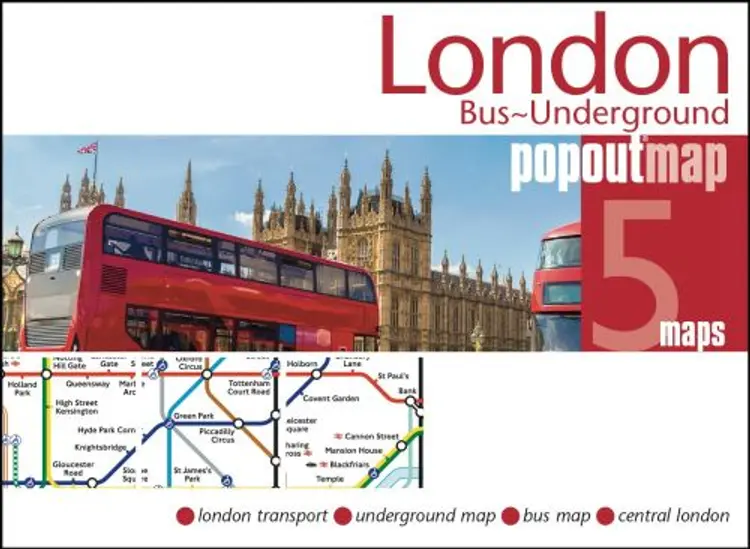 London + Bus & Underground Popout Map af Popout Map