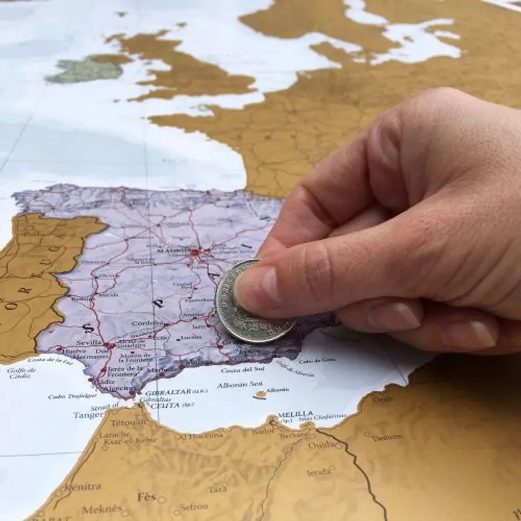 Scratch Europe Travel Map af Maps International