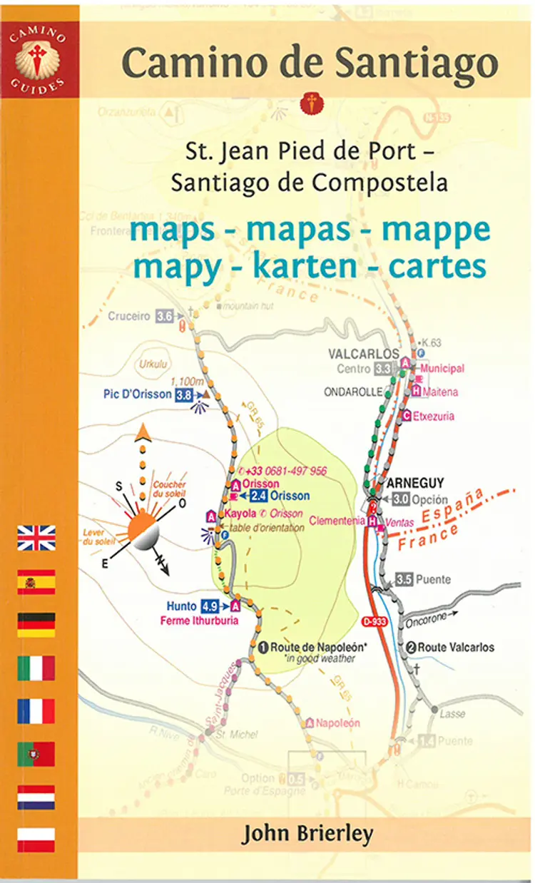 Camino de Santiago Maps: St. Jean Pied de Port - Santiago de Compostela af John Brierley