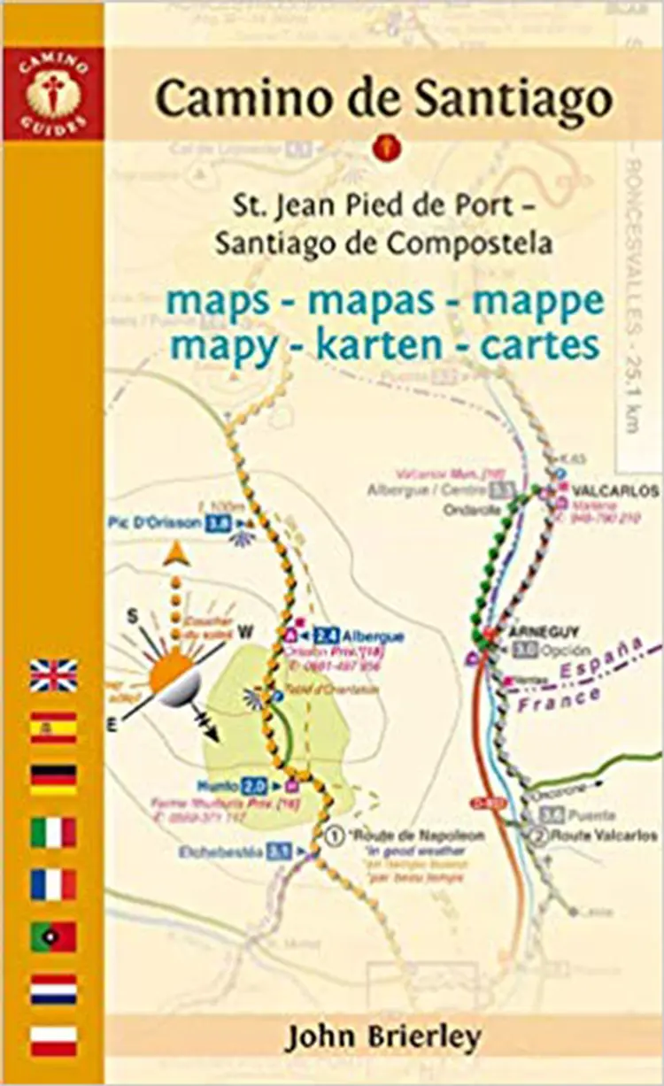 Camino de Santiago Maps: St. Jean Pied de Port - Santiago de Compostela af John Brierley