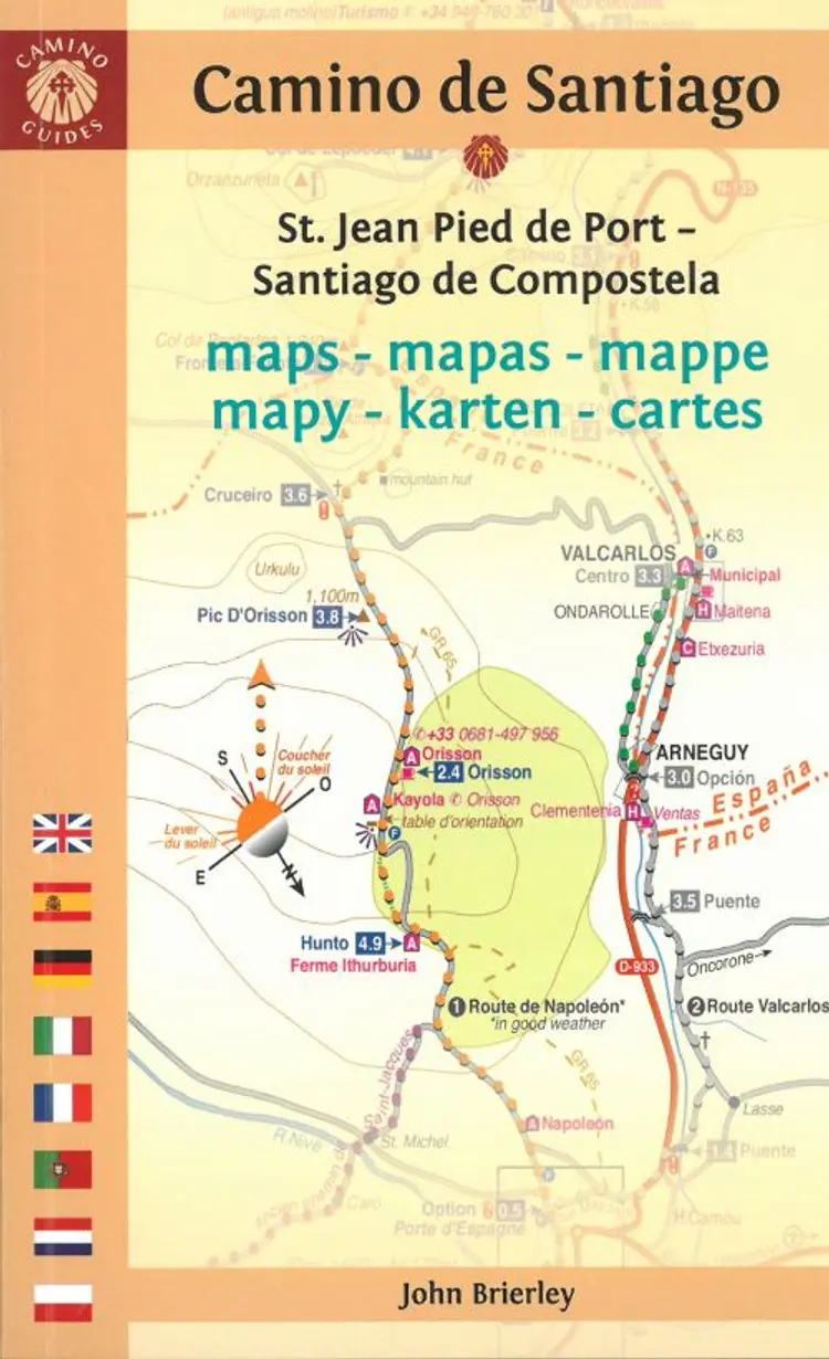 Camino de Santiago Maps: St. Jean Pied de Port - Santiago de Compostela af John Brierley
