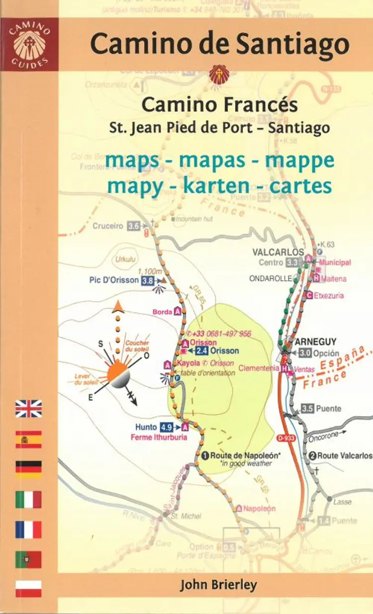Camino de Santiago Maps: St. Jean Pied de Port - Santiago de Compostela - John Brierley af John Brierley