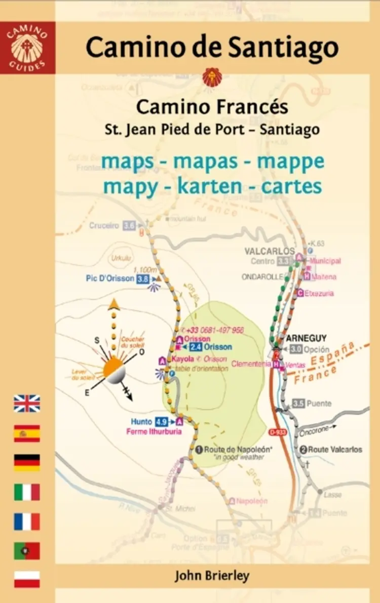 Camino de Santiago Maps: St. Jean Pied de Port - Santiago de Compostela af John Brierley
